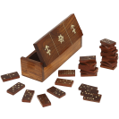 Wooden Domino Game with Nautical Storage Box